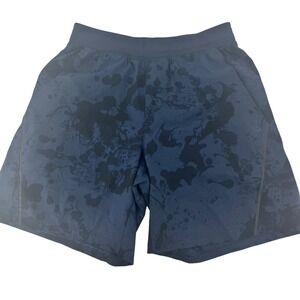 VRST Men's Athletic Shorts Size Small Dark Blue Splatter Print Gym Workout